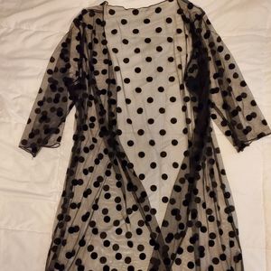 Shein sheer polkadot cover up
